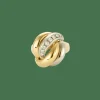 Bague or jaune et blanc diamants