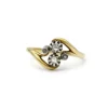 Bague or jaune et blanc diamants