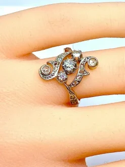 Bague Or jaune et blanc Diamants