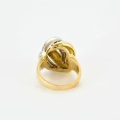 Bague or jaune et blanc diamants