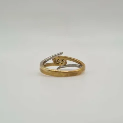 Bague or jaune et blanc sertie de diamants