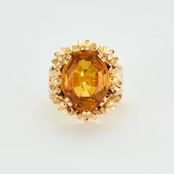 Bague or jaune et chrysobéryl