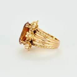 Bague or jaune et chrysobéryl