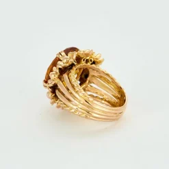 Bague or jaune et chrysobéryl