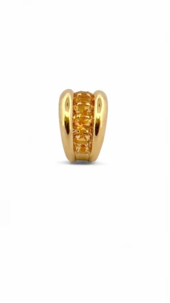 Bague or jaune et citrines ovales