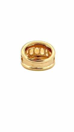 Bague or jaune et citrines ovales