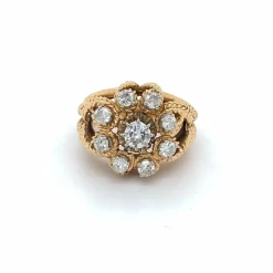 Bague or jaune et diamants