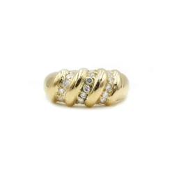 Bague or jaune et diamants