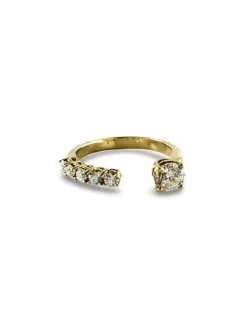 Bague or jaune et diamants 0,78ct