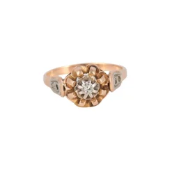 Bague or jaune et diamant