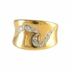 BAGUE OR JAUNE ET DIAMANTS