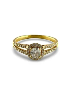 Bague or jaune et diamants