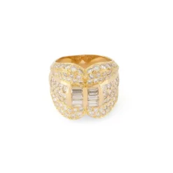 Bague or jaune et diamant