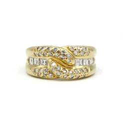 Bague or jaune et diamants