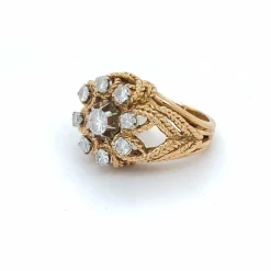 Bague or jaune et diamants