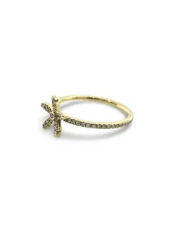 Bague or jaune et diamants 0,50 ct