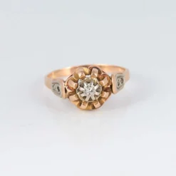 Bague or jaune et diamant