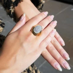 Bague or jaune et diamants