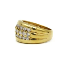 Bague or jaune et diamants