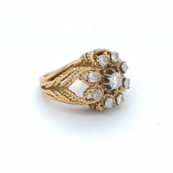 Bague or jaune et diamants