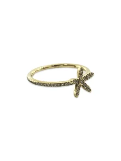 Bague or jaune et diamants 0,50 ct