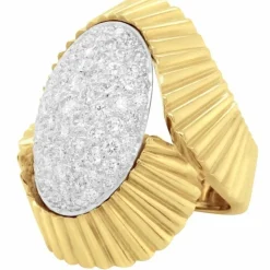 Bague or jaune et diamants