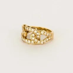 Bague or jaune et diamants