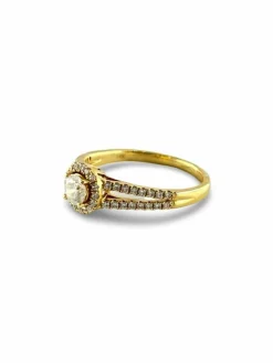 Bague or jaune et diamants