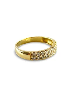 Bague or jaune et diamants 0,27