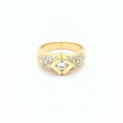 Bague or jaune et diamants