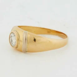 Bague or jaune et diamant taille ancienne