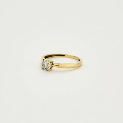 Bague OR JAUNE et DIAMANTS