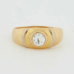 Bague or jaune et diamant taille ancienne