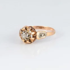 Bague or jaune et diamant
