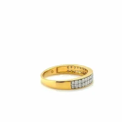 Bague or jaune et diamants