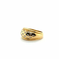 Bague or jaune et diamants