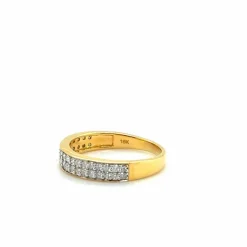 Bague or jaune et diamants