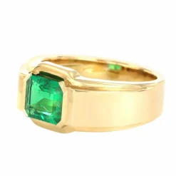 Bague Or Jaune et Emeraude