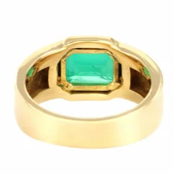 Bague Or Jaune et Emeraude