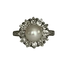 Bague Or Jaune et Gris Perle Diamants