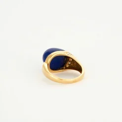 Bague or jaune et lapis lazuli