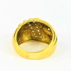 Bague Or jaune et Ligne de Diamants