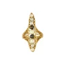 Bague or jaune et perles