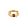Bague or jaune et rubis