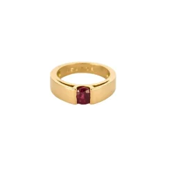 Bague or jaune et rubis