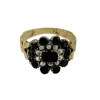 Bague or jaune grenat