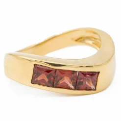 Bague Or jaune Grenat