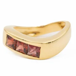 Bague Or jaune Grenat