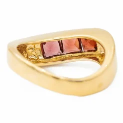 Bague Or jaune Grenat