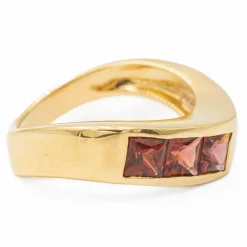 Bague Or jaune Grenat